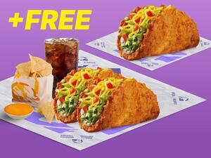 2 Naked Chicken Chalupa Meal + Free Sandwich