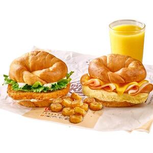 2KD menu- 2 breakfast sandwiches