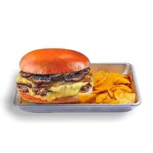 Mushroom Swiss Melt Burger