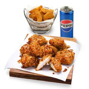 جنحة دجاج (بدون عظم) مع الودجز والمشروب