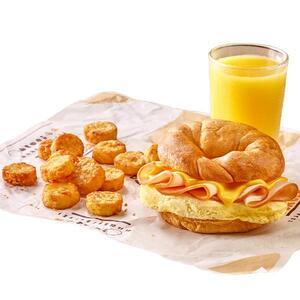 Turkey Egg Croissan wich Meal 