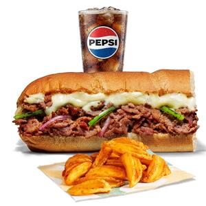 وجبة لحم الستيك مع الجبن وجبة لحم الستيك مع الجبن